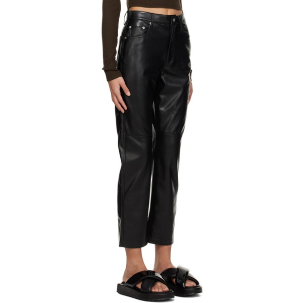  나누쉬카 Nanushka Black Vinni Vegan Leather Trousers 231845F087021