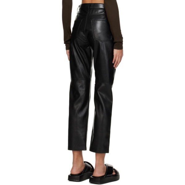  나누쉬카 Nanushka Black Vinni Vegan Leather Trousers 231845F087021
