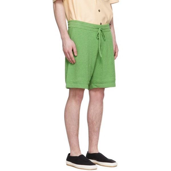  나누쉬카 Nanushka Green Brent Shorts 221845M193013