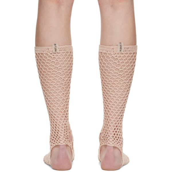  Nastyamasha SSENSE Exclusive Beige Crochet Socks 231573F076014