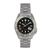 Nautis MEN'S Global Dive Stainless Steel Black Dial Watch 18093G-C