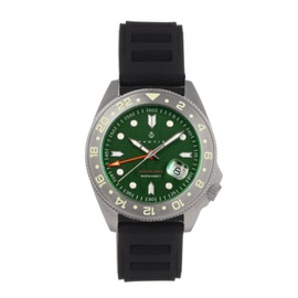 Nautis MEN'S Global Dive Rubber Green Dial Watch 18093R-D