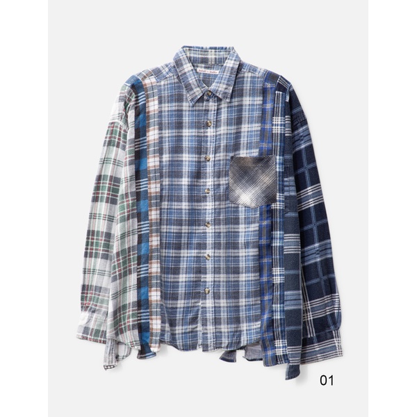 니들스 Needles 7 Cuts Wide Flannel Shirt 907320