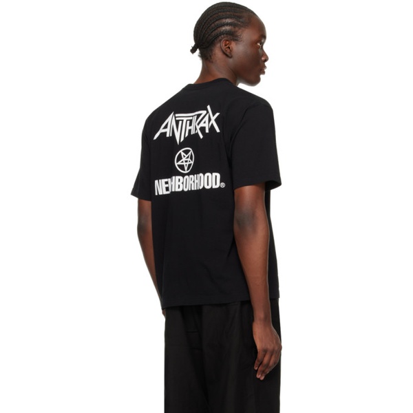  네이버후드상판 Neighborhood Black Graphic T-Shirt 241019M213017