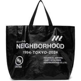 네이버후드상판 Neighborhood Black Logo Flexible L Tote 241019M172000