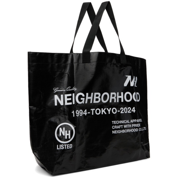  네이버후드상판 Neighborhood Black Logo Flexible L Tote 241019M172000