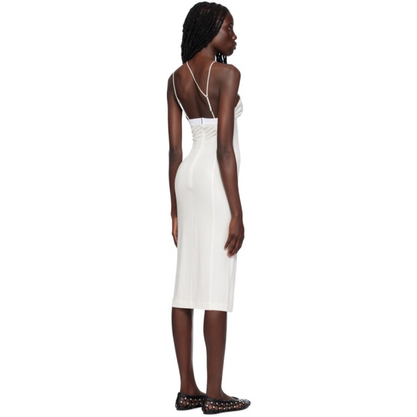  넨시 도자카 Nensi Dojaka White Asymmetrical Midi Dress 231334F054000