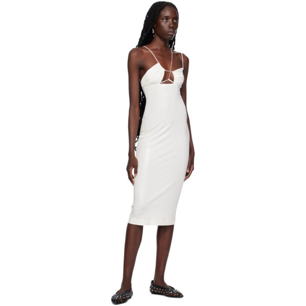  넨시 도자카 Nensi Dojaka White Asymmetrical Midi Dress 231334F054000