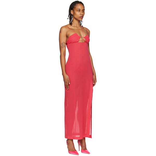  넨시 도자카 Nensi Dojaka Pink Asymmetric Maxi Dress 231334F055002
