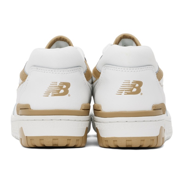 뉴발란스 뉴발란스 New Balance White & Tan 550 Sneakers 241402F128062
