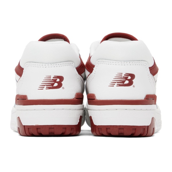 뉴발란스 뉴발란스 New Balance White & Red 550 Sneakers 241402F128061