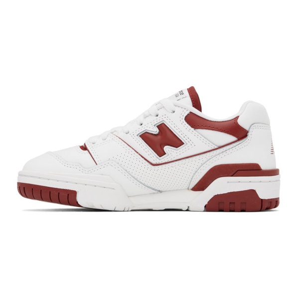 뉴발란스 뉴발란스 New Balance White & Red 550 Sneakers 241402F128061
