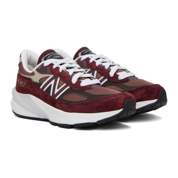 뉴발란스 뉴발란스 New Balance Burgundy Made in USA 990v6 Sneakers 241402M237002