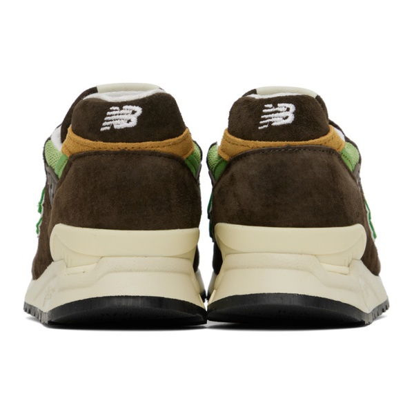 뉴발란스 뉴발란스 New Balance Brown & Green Made in USA 998 Sneakers 241402F128094