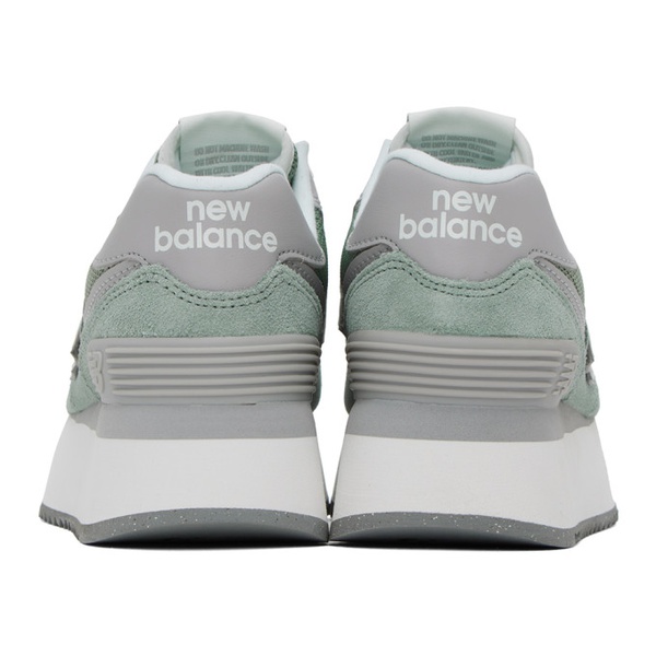 뉴발란스 뉴발란스 New Balance Green 574+ Sneakers 232402F128147