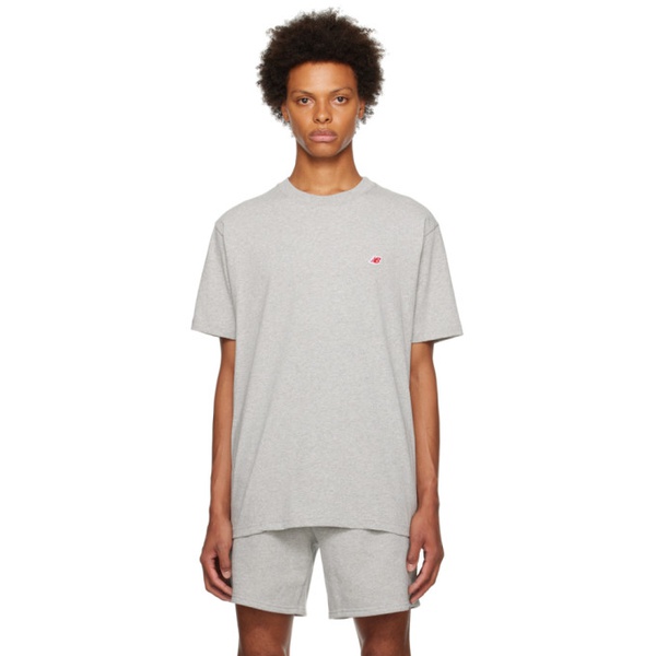 뉴발란스 뉴발란스 New Balance Gray Made In USA Core T-Shirt 231402M213008