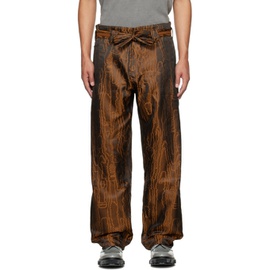 니콜라스 데일리 Nicholas Daley Brown Graphic Trousers 222363M191005