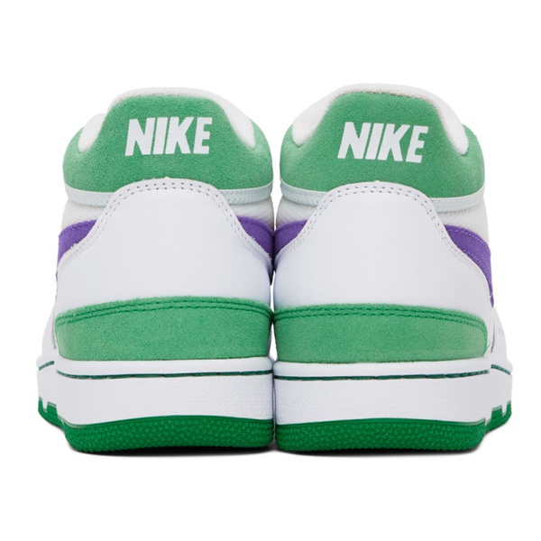 나이키 Nike White & Green Attack Sneakers 242011M236002