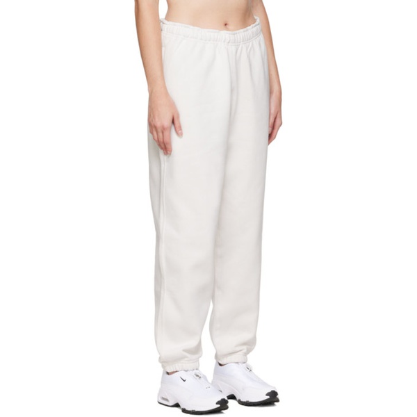 나이키 Nike White Solo Swoosh Lounge Pants 222011F086024