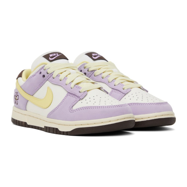나이키 Nike Purple & White Dunk Low Premium Sneakers 242011F128002