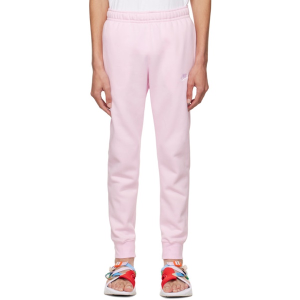 나이키 Nike Pink Embroidered Lounge Pants 222011M190038