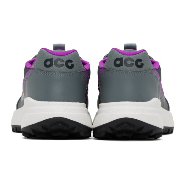 나이키 Nike Gray & Purple ACG Lowcate Sneakers 231011F128060