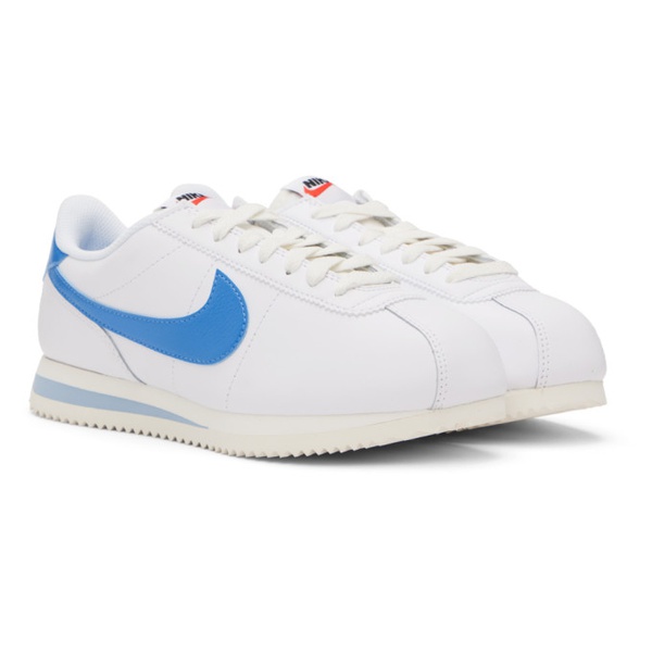 나이키 Nike White & Blue Cortez Sneakers 232011F128140
