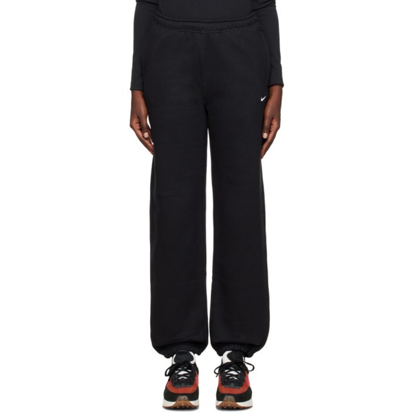 나이키 Nike Black Embroidered Lounge Pants 231011F086004