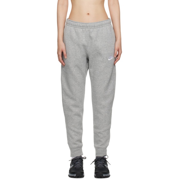 나이키 Nike Gray Embroidered Lounge Pants 231011F086038