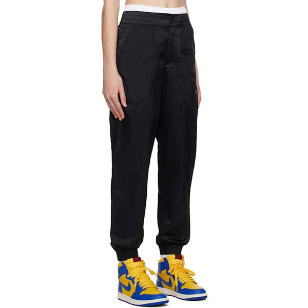 나이키 나이키 조던 Nike Jordan Black Embroidered Lounge Pants 231445F086003