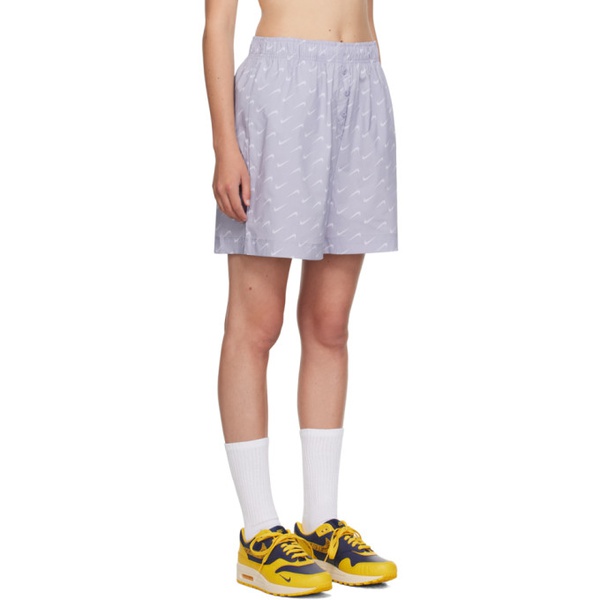 나이키 Nike Purple Sportswear Everyday Modern Shorts 232011F088002
