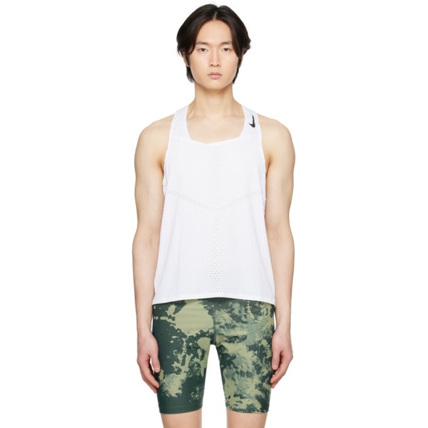 나이키 Nike White AeroSwift Tank Top 232011M214002