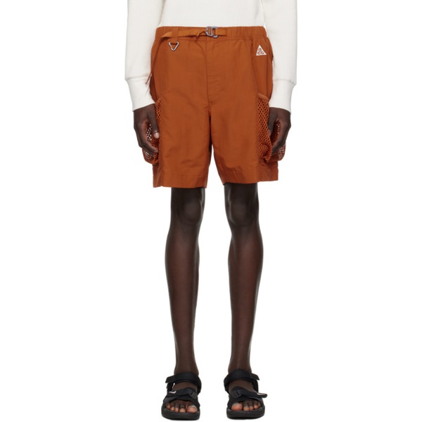 나이키 Nike Orange Snowgrass Shorts 232011M193003
