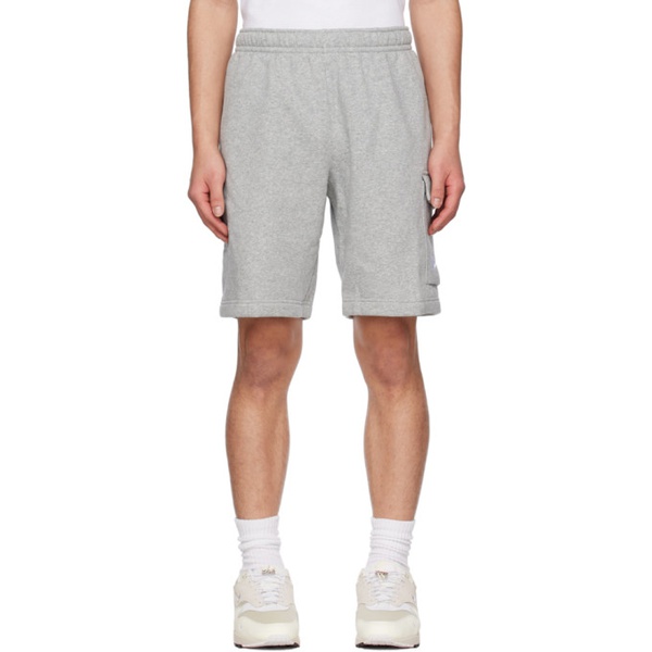 나이키 Nike Gray Embroidered Cargo Shorts 231011M193034