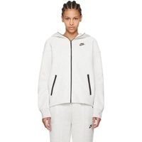 Nike Gray Sportswear Tech Hoodie 242011F097002