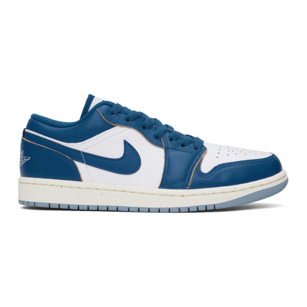 나이키 나이키 조던 Nike Jordan White & Blue Air Jordan 1 Low SE Sneakers 242445M237004