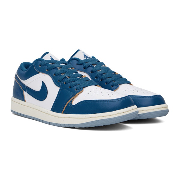 나이키 나이키 조던 Nike Jordan White & Blue Air Jordan 1 Low SE Sneakers 242445M237004