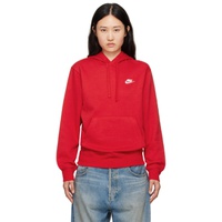 Nike Red Sportswear Club Hoodie 242011F097005