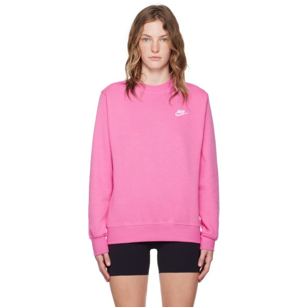 나이키 Nike Pink Sportswear Club Sweatshirt 242011F098011