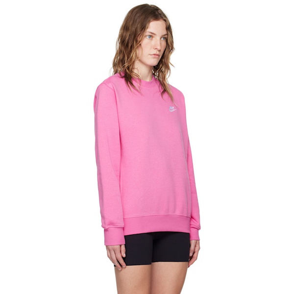 나이키 Nike Pink Sportswear Club Sweatshirt 242011F098011