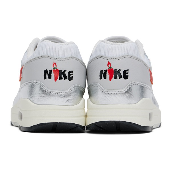 나이키 Nike White & Silver Air Max 1 Premium Sneakers 242011M237000