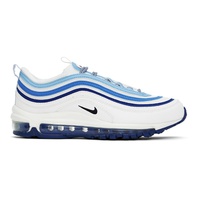 Nike White & Blue Air Max 97 Sneakers 242011M237032
