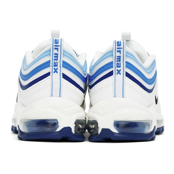 나이키 Nike White & Blue Air Max 97 Sneakers 242011M237032