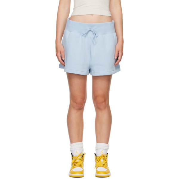 나이키 Nike Blue High-Waisted Shorts 242011F088009