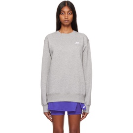 Nike Gray Cotton Sweatshirt 222011F098007