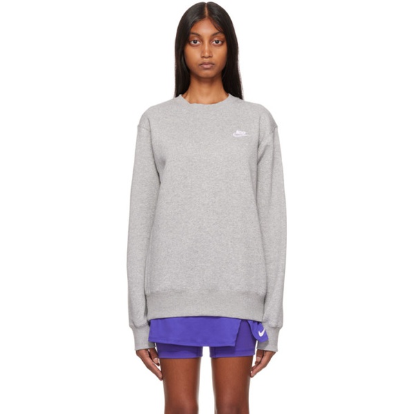 나이키 Nike Gray Cotton Sweatshirt 222011F098007