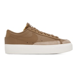 Nike Brown Blazer Platform Low Sneakers 231011F128025