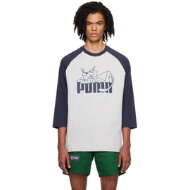 노아 Noah Gray & Blue Puma 에디트 Edition Long Sleeve T-Shirt 231876M213035