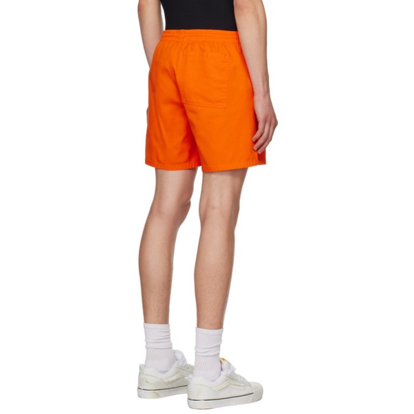  노아 Noah Orange Elasticized Shorts 231876M193002