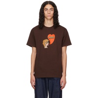 노아 Noah Brown Love Speech T-Shirt 222876M213001